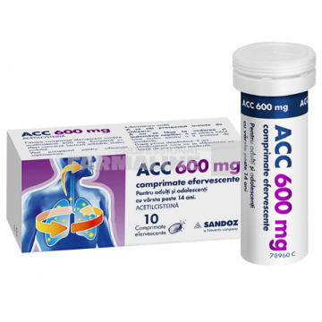 ACC 600 mg 10 comprimate efervescente