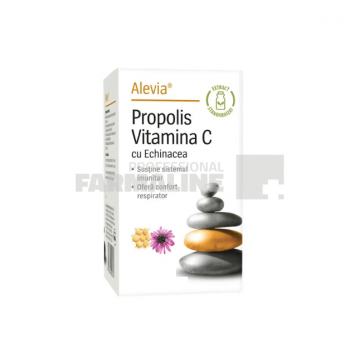 Alevia Propolis Vitamina C cu Echinacea 20 comprimate masticabile