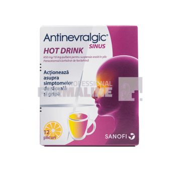 Antinevralgic Sinus Hot Drink 650 mg/10 mg 12 plicuri