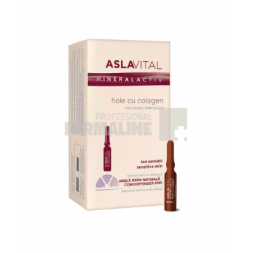 Aslavital Mineralactiv Fiole cu colagen 10 fiole