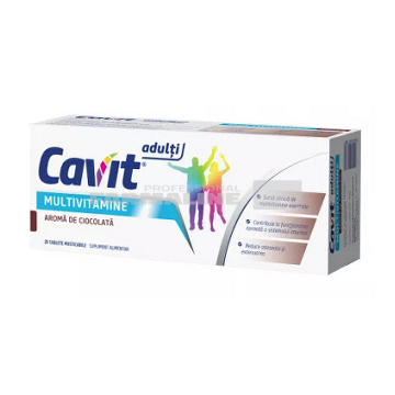 Cavit Adulti Multivitamine cu aroma de ciocolata 20 tablete