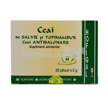 Hofigal Ceai antibalonare de salvie si topinambur 25 plicuri