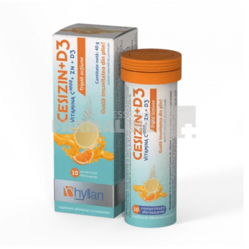 Cesizin + D3 10 comprimate effervescente