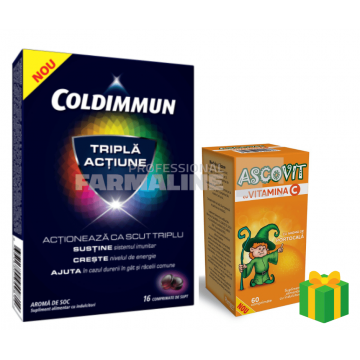 Coldimmun aroma de soc 16 comprimate + Ascovit portocala 60 comprimate Pachet promotional