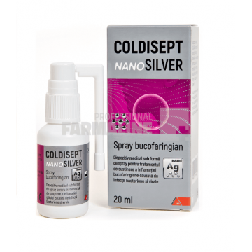 Coldisept Nano Silver spray bucofaringian 20 ml