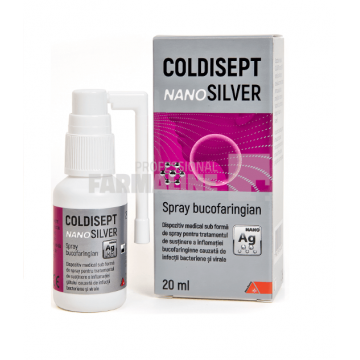 Coldisept Nano Silver spray bucofaringian 20 ml Coldisept Nano Silver spray bucofaringian 20 ml