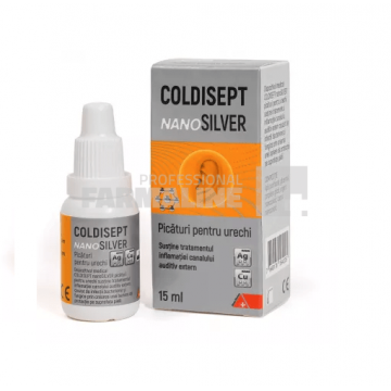 Coldisept NanoSilver picaturi pentru urechi 15 ml