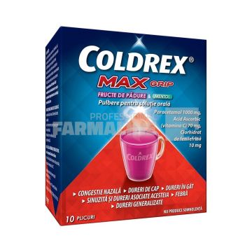 Coldrex MaxGrip Fructe de padure & Mentol 10 plicuri