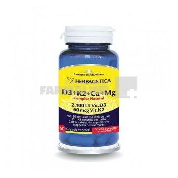 Complex Natural D3+K2+Ca+Mg 60 capsule