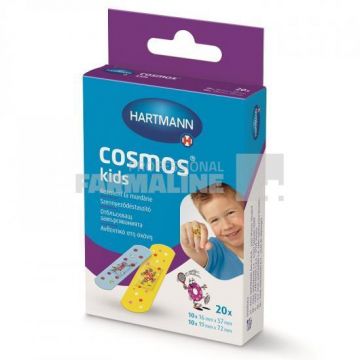 Hartmann Cosmos Kids plasturi 2 marimi rezistenti la murdarie 20 bucati