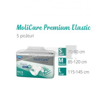 Hartmann Molicare Premium Elastic 5 picaturi Scutece incontinenta M 30 bucati