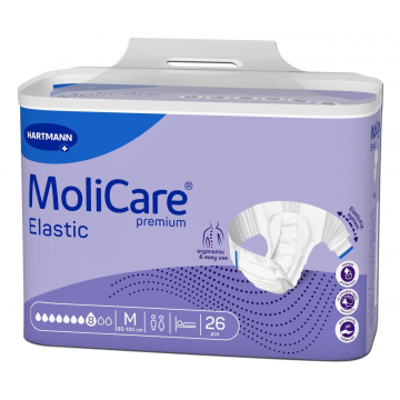 Hartmann Molicare Premium Elastic 8 picaturi Scutece incontinenta M 26 bucati