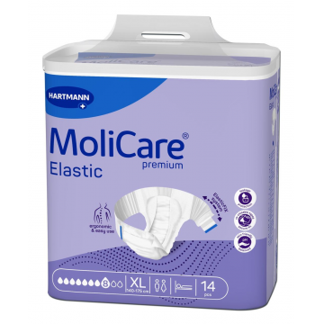 Hartmann Molicare Premium Elastic 8 picaturi Scutece incontinenta XL 14 bucati