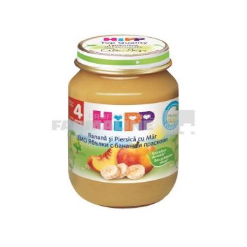 Hipp Bio Organic Piure mar,piersica,banana 4+ luni 125 g