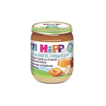 Hipp piure piersica - caisa cu crema de branzica dulce 7+ luni 160  g