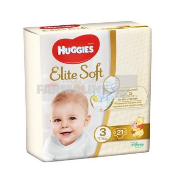 Huggies Elite Soft nr.3 5-9 kg 21 bucati