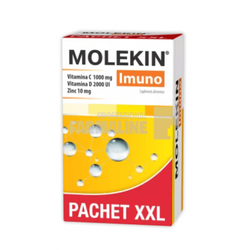 Molekin Imuno Vitamina C 1000mg + Vitamina D 2000UI + Zinc 10mg 90 comprimate