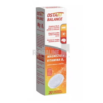 Ostart Balance Mg + B6 20 comprimate efervescente