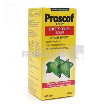 Proscof Sirop cu extract de iedera pentru adulti 100 ml