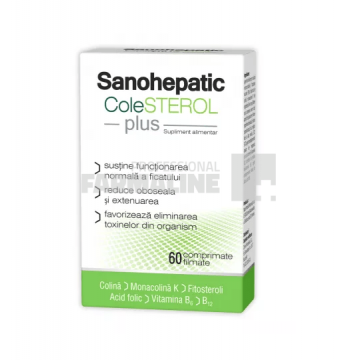 Sanohepatic Colesterol Plus 60 comprimate filmate
