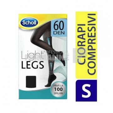 Scholl Ciorapi compresivi light legs 60 Den negru ''S''