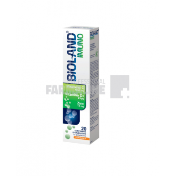 Vitamina C 1000 mg + D3 25 mcg + Zinc 15 mg cu aroma de portocale 20 comprimate efervescente