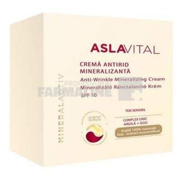 Aslavital Mineralactiv Crema intens hidratanta cu Argila si Goji SPF10 50 ml