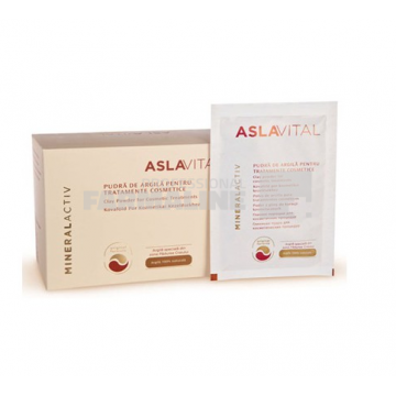 Aslavital Mineralactiv Pudra argila 10 plicuri