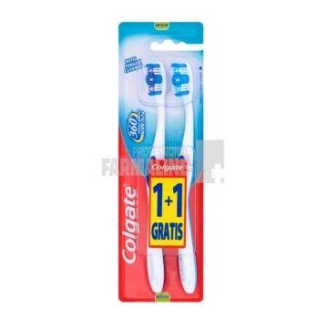 Colgate Pachet 360 Whole Mouth Clean Soft Periuta de dinti 1+1 Gratis