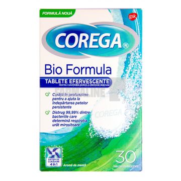 Corega Tabs Bio Formula Tablete curatare proteza 30 bucati