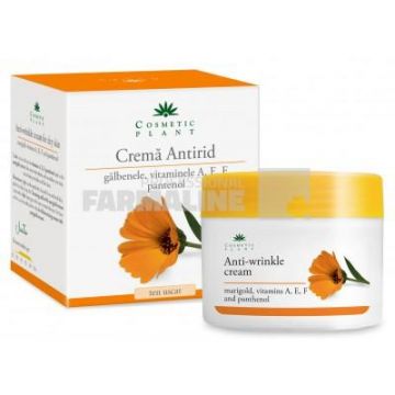 Cosmetic Plant Crema antirid cu extract de galbenele, vitamina A, E si pantenol ten uscat 50 ml