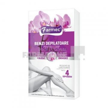 Farmec Benzi depilatoare pentru corp cu Extract de Orhidee 14 benzi