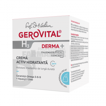Gerovital H3 Derma+ Crema activ hidratanta 24h 50 ml