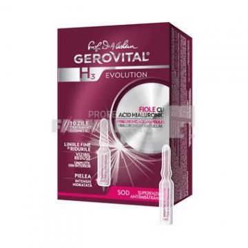 Gerovital H3 Evolution Fiole cu Acid Hialuronic 10 fiole