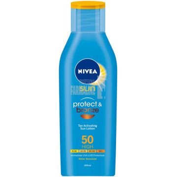 Nivea 85826 Sun Protect & Bronze Lotiune protectie solara si bronzare SPF50 200 ml