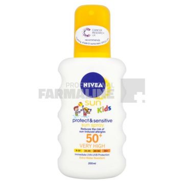 Nivea 85847 Sun Kids Protect & Sensitive Spray SPF50 200 ml