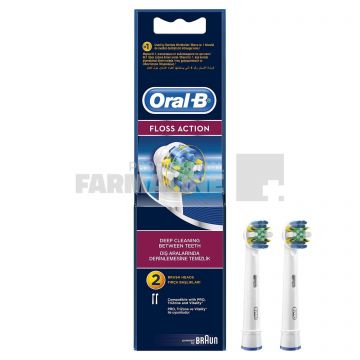 Oral B Floss Action EB 25 Rezerve cap periuta de dinti electrica 2 bucati