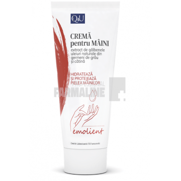 Tis Q4U Crema emolienta pentru maini cu Vitamine A, E si extracte naturale 100 ml