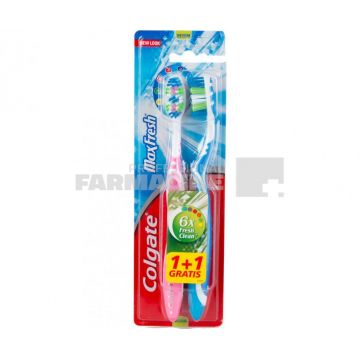 Colgate Max Fresh Periuta de dinti Medium 1+1 Gratis