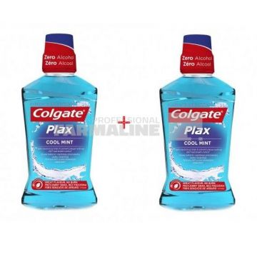 Colgate Plax Cool Mint Apa de gura 250 ml 1 + 1 Oferta