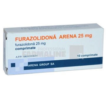 Furazolidona Arena 25 mg 10 comprimate