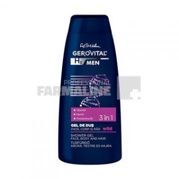 Gerovital H3 Men Gel de dus 3 in 1 Wild 400 ml