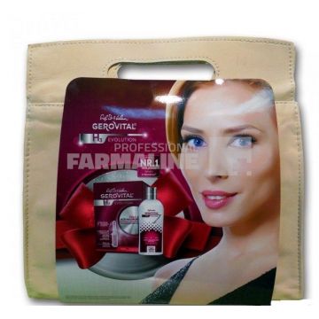Gerovital Pachet H3 Evolution Fiole cu acid hialuronic 2 ml x 10 fiole + Lapte demachiant instant 200 ml