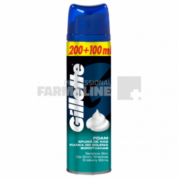 Gillette Sensitive Spuma de ras 200 + 100 ml