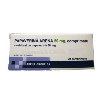 Papaverina 50 mg 20 comprimate
