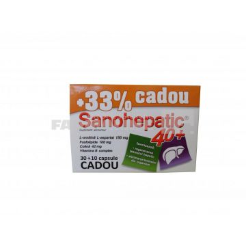 Sanohepatic 40+ 30 capsule + 10 capsule Cadou