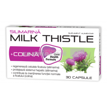 Silimarina Milk Thistle + Colina 1000 mg 30 capsule