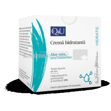 Tis Q4U Crema hidratanta cu Aloe Vera si Acid Hialuronic 50 ml