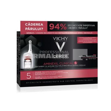 Vichy Dercos Aminexil Clinical 5 Tratament impotriva caderii parului pentru barbati 21 fiole