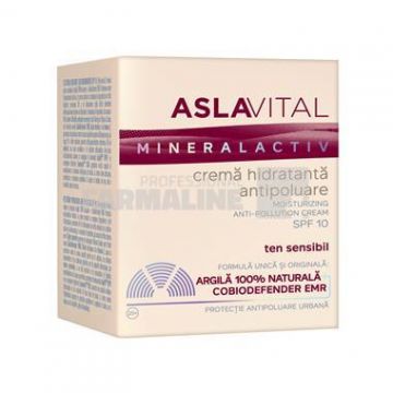 Aslavital Mineralactiv Crema hidratantÄƒ antipoluare SPF10 50 ml